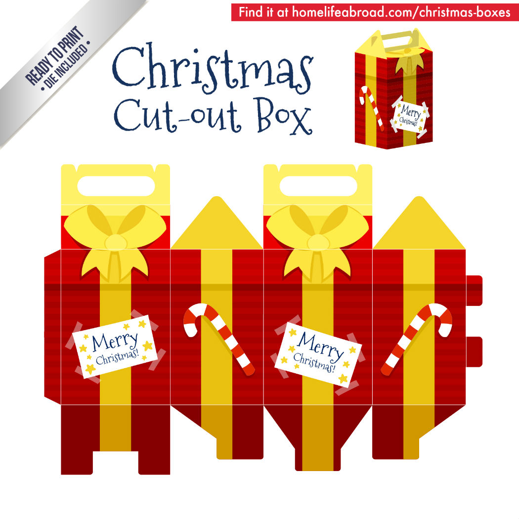 Christmas Gift Box Template Free Printable FREE PRINTABLE TEMPLATES